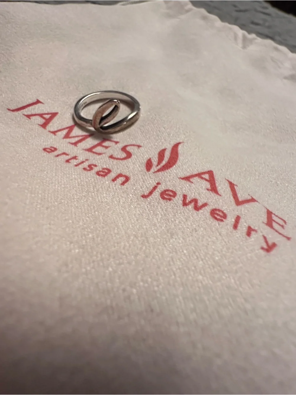 James Avery Silver Interlocking Double-Band Ring